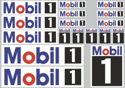 Mobil 1 Decal Set Quality Sticker Vinyl Graphic Logo Adhesive Kit 17 Pcs