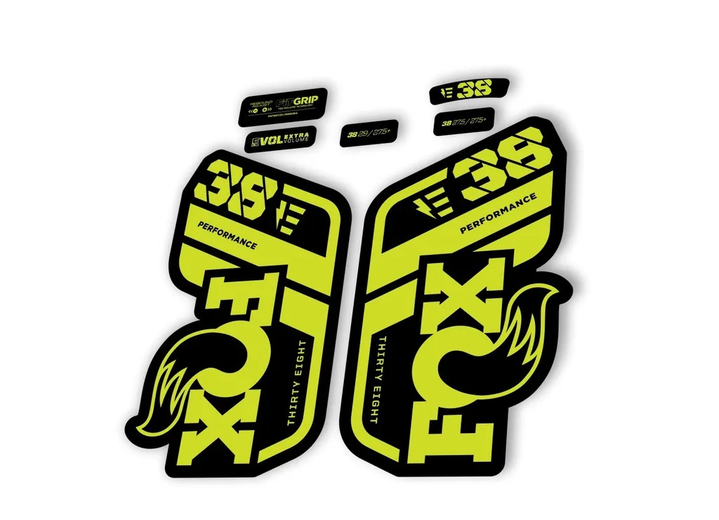 FOX 38 Performance E Bike 2021 Forks Suspension Factory Decal Sticker Lime Green