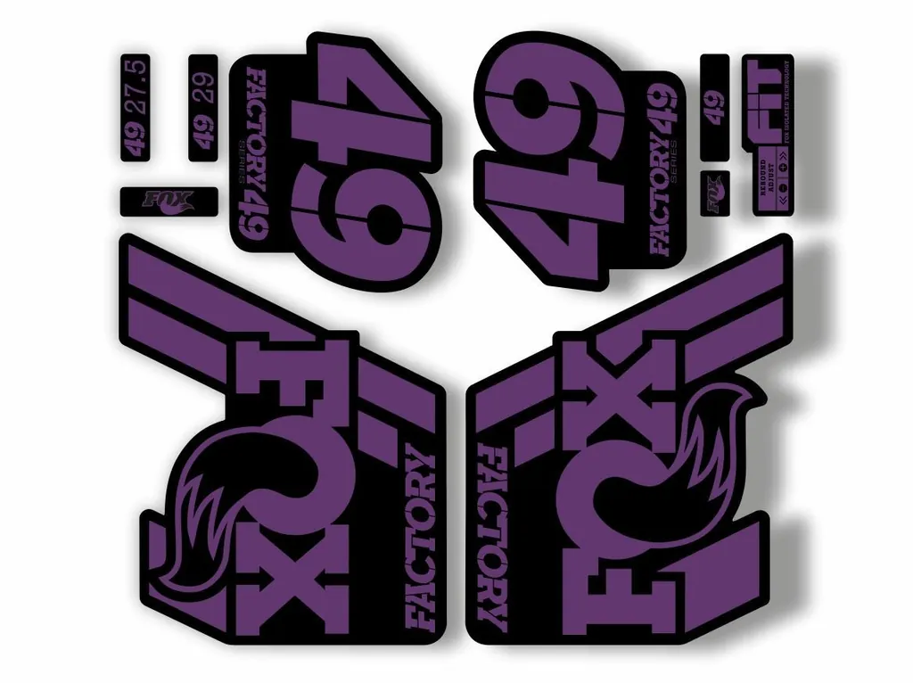 FOX 49 Float 2018-19 Forks Suspension Factory Decal Sticker Adhesive Purple