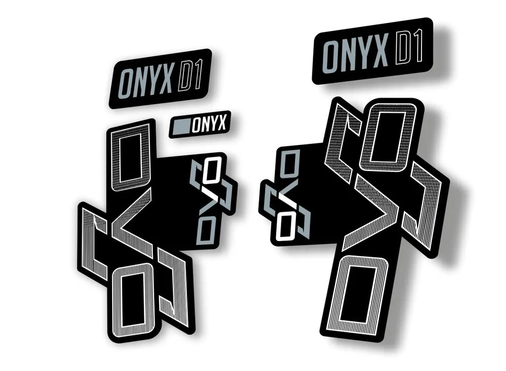 DVO Onyx D1 2022 Fork Suspension Sticker Factory Decal Adhesive White