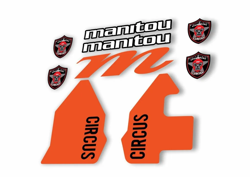Manitou CIRCUS 2018 Fork Suspension Decal Kit Sticker Orange