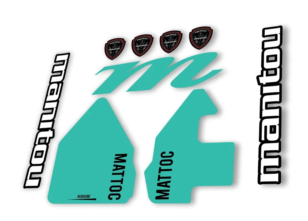 Manitou Mattoc 2017 Fork Suspension Decal Kit Sticker Set Dolphin