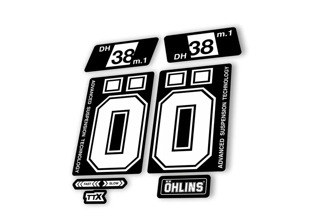 Ohlins DH38 M.1 2022 Fork Decal Mountain Bike Cycling Sticker Adhesive White
