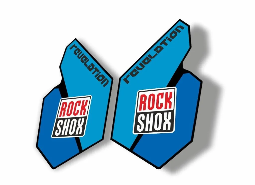 Rock Shox REVELATION 2012 Mountain Bike Cycling Decal Kit Sticker Adhesive Blue