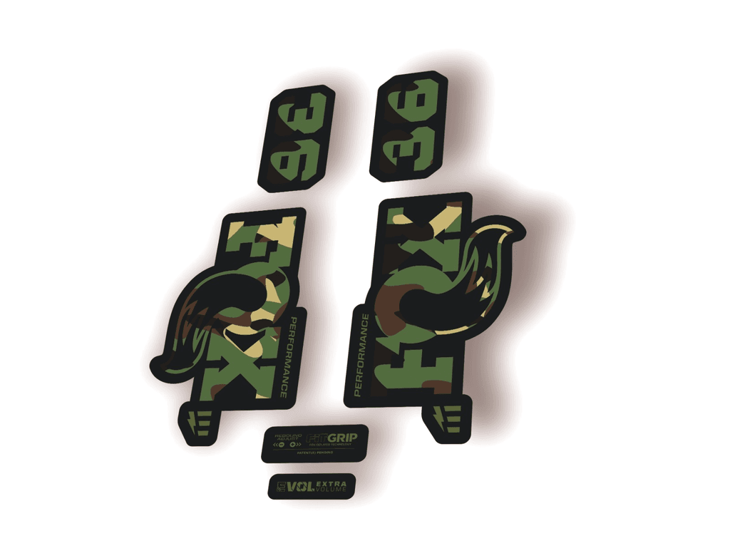 FOX 36 Performance E-Optimized 2026 Fork Factory Decal Sticker Adhesive Camo