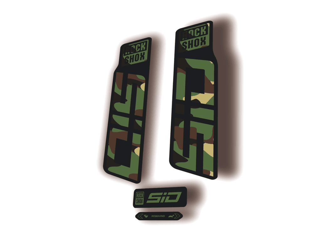 Rock Shox SID 2024 Fork Decal Mountain Bike Cycling Sticker Kit Camo