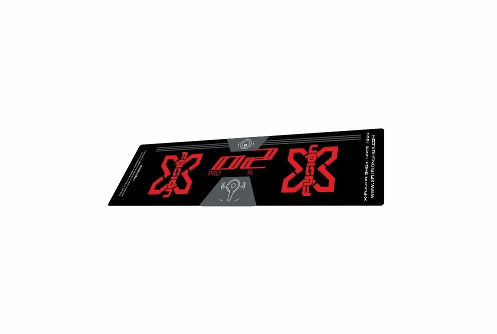 X Fusion 2018 O2 Pro RL Rear Shock Suspension Sticker Factory Decal Red