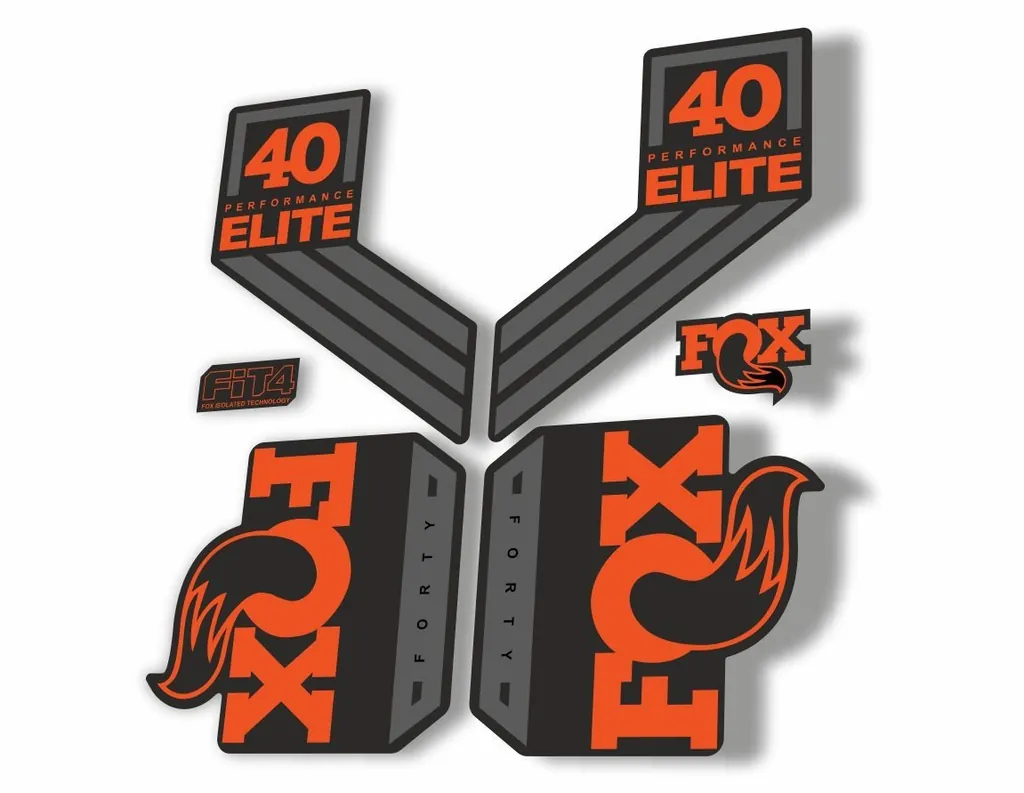 FOX 40 Elite Performance 2017-18 Fork Suspension Factory Decal Sticker Orange 1