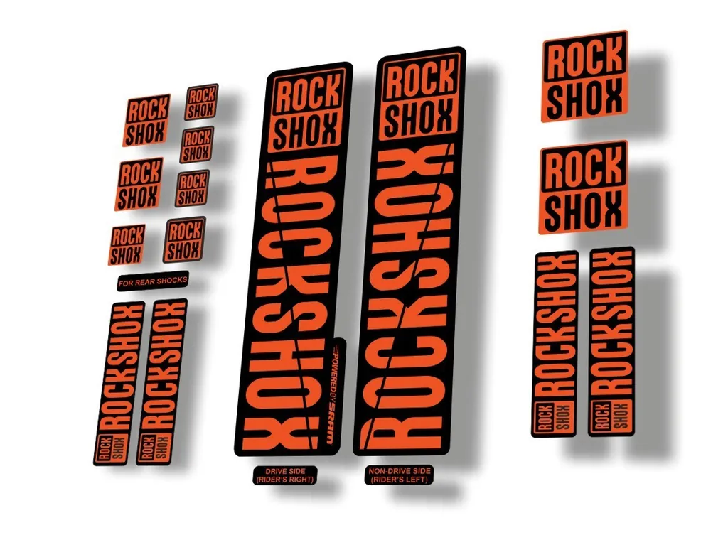 Rock Shox 2018 Decal Set For 30 32 RS1 Mountain Bike Cycling Sticker Orange