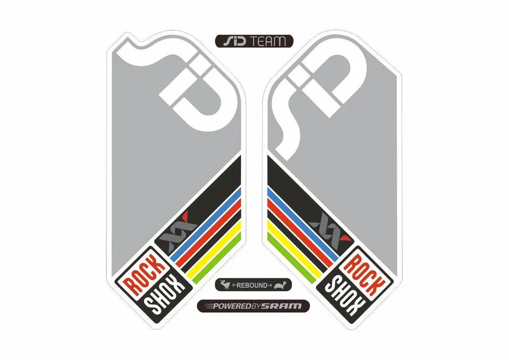 Rock Shox SID UCI Mountain Bike Cycling Factory Style Decal Kit Sticker White