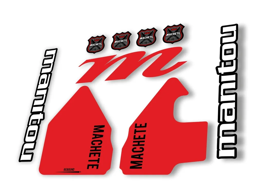 Manitou Machhete 110 Comp 2020 Fork Suspension Decal Kit Sticker Set Red