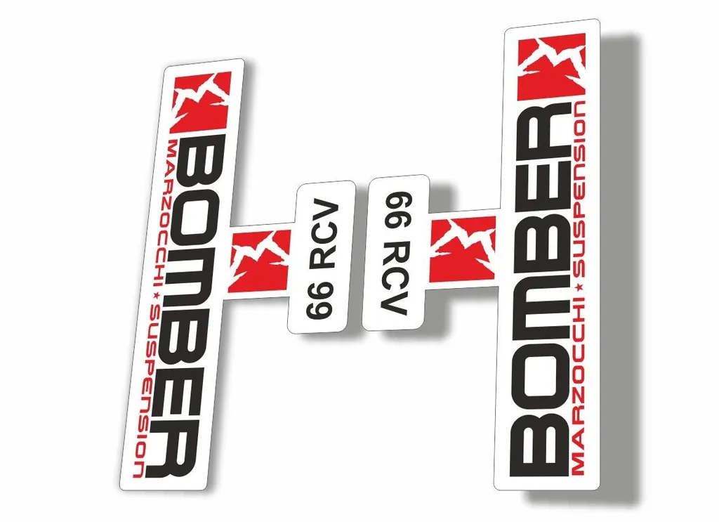 Marzocchi Bomber 66 RCV 2009 Fork Suspension Sticker Decal Kit Adhesive Black