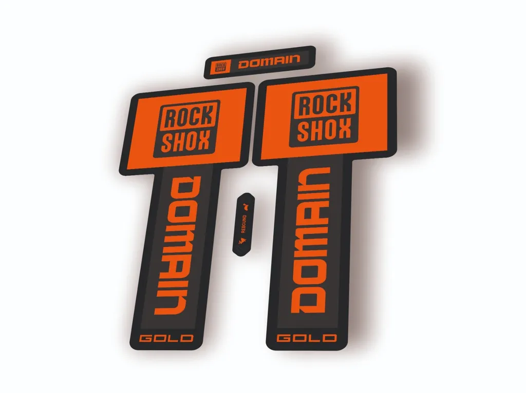 Rock Shox DOMAIN GOLD 2025 Mountain Bike Cycling Decal Sticker Adhesive Orange