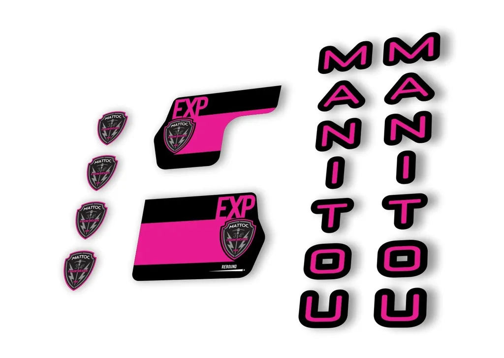 Manitou Mattoc Expert 2020 Fork Suspension Decal Kit Sticker Set Pink