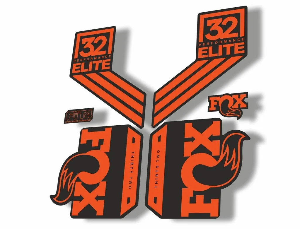 FOX 32 Elite Performance 2017-18 Fork Suspension Factory Decal Stickers Orange