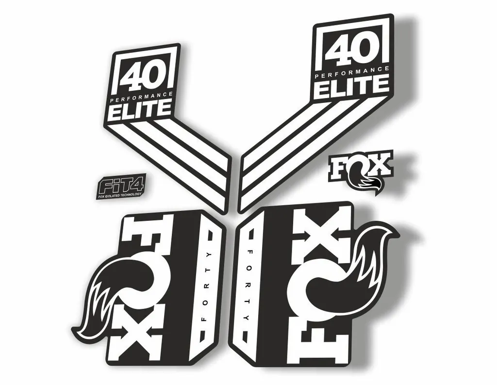 FOX 40 Elite Performance 2017-18 Fork Suspension Factory Decal Sticker White