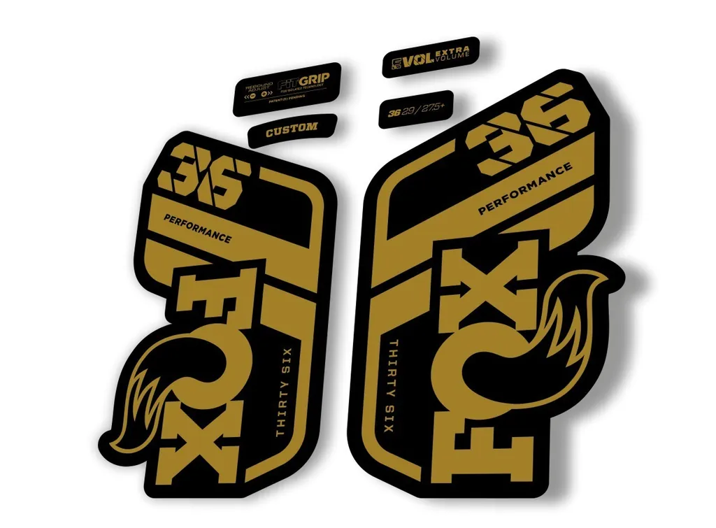 FOX 36 Performance 2021 Factory Fork Decals Suspension Sticker Gold