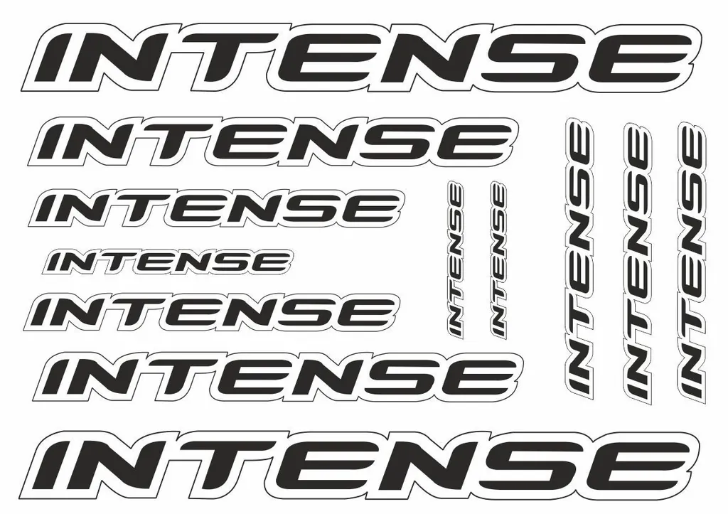 Bicycle Vinyl Frame Stickers – Compatible with INTENSE Bikes – 12 pcs