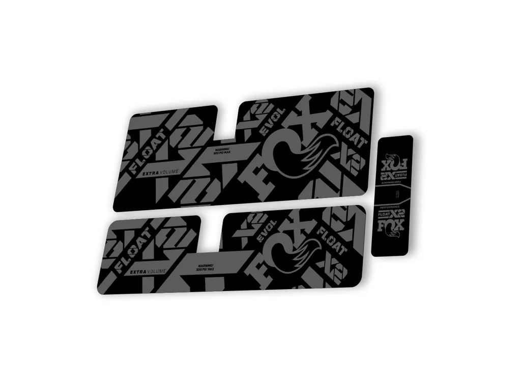 FOX Float X2 Performance 2021 Rear Shock Suspension Sticker Decal Kit Gray