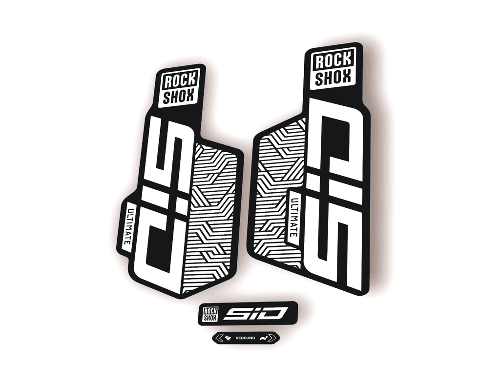 Rock Shox SID ULTIMATE 2025 Flight Attendant Bike Cycling Decal Sticker White