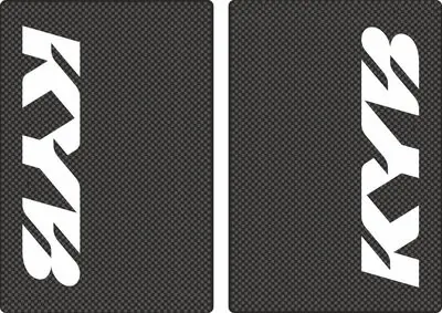 KYB Motocross Upper Fork Decal Stickers Graphic Set Adhesive Carbon Black
