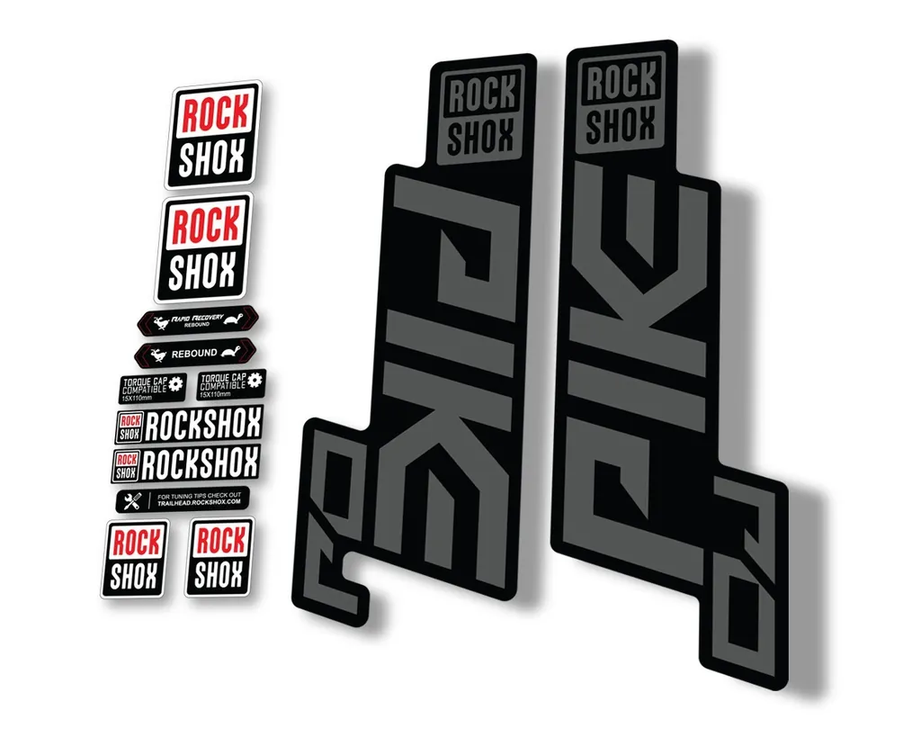 Rock Shox PIKE DJ 2021 Mountain Bike Cycling Decal Sticker Adhesive Gray
