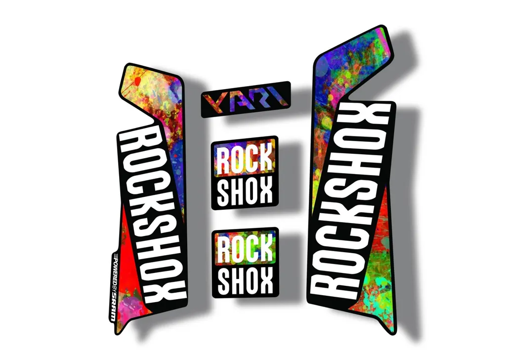Rock Shox YARI 2017 Fork Decal Mountain Bike Cycling Sticker Adhesive Oil Slick