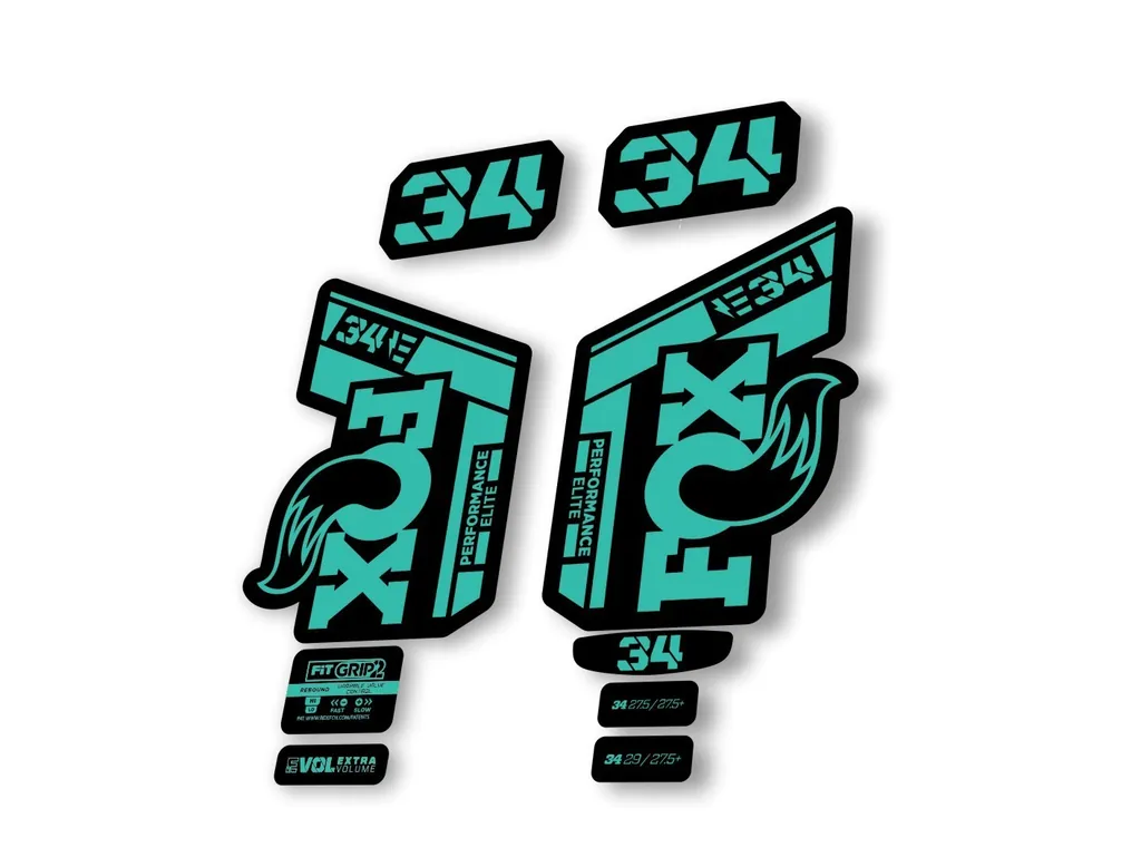 Fox 34 2022 Performance Elite E Bike Fork Decals Suspension Sticker Dolphin