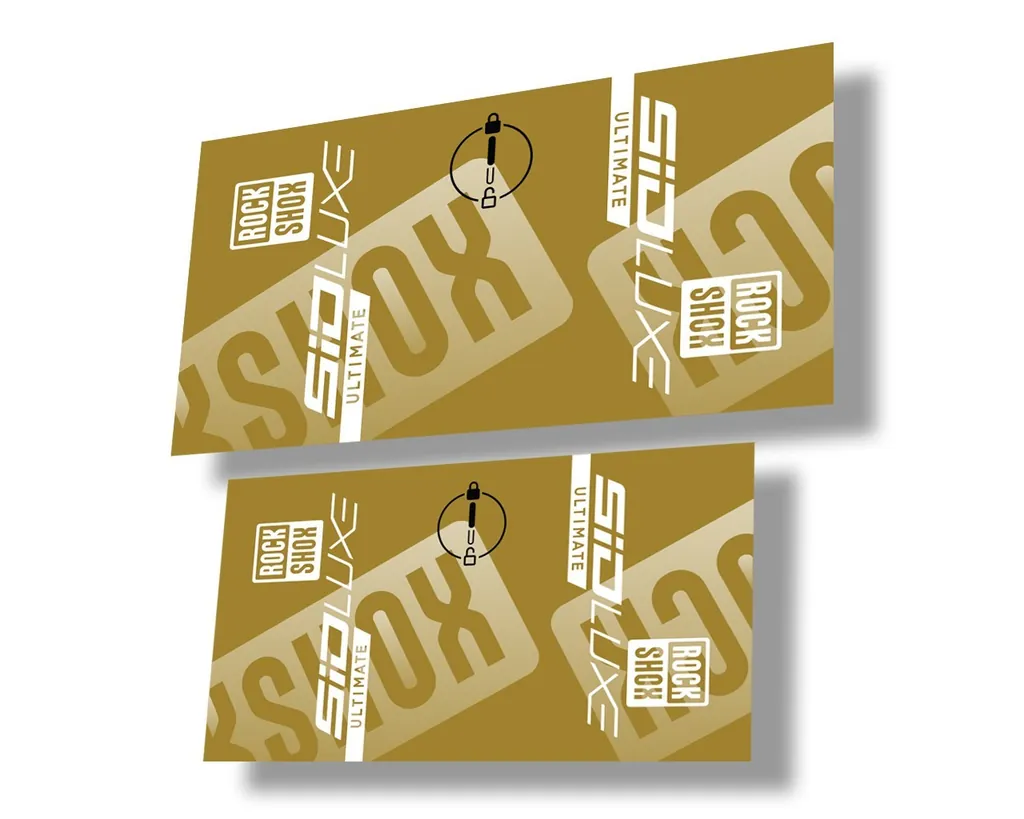 Rock Shox 2021 SID LUXE ULTIMATE Rear Shock Decal Sticker Gold