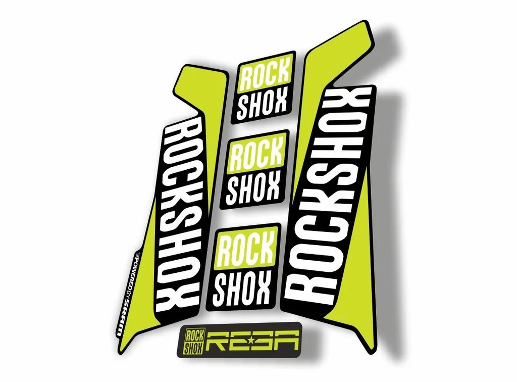 Rock Shox REBA 2016 Fork Decal Mountain Bike Cycling Sticker Adhesive Lime Green