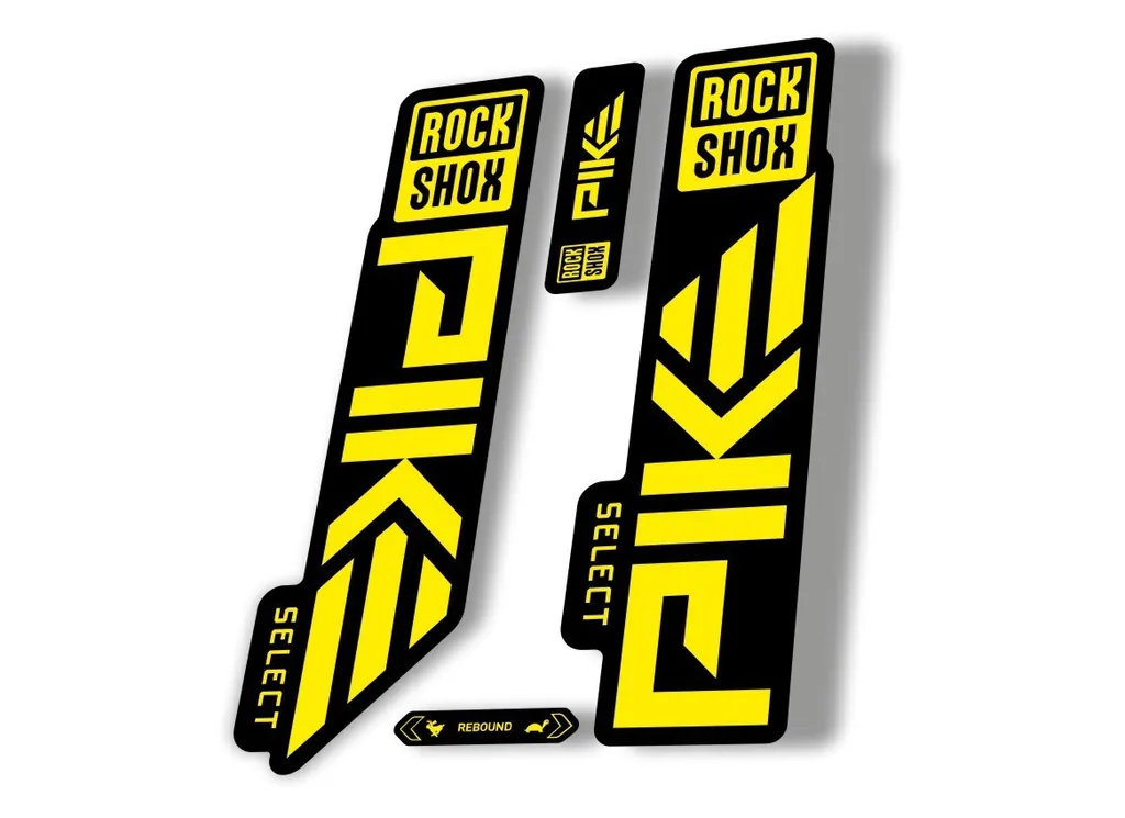 Rock Shox PIKE SELECT 2023 Mountain Bike Cycling Decal Sticker Adhesive Yellow