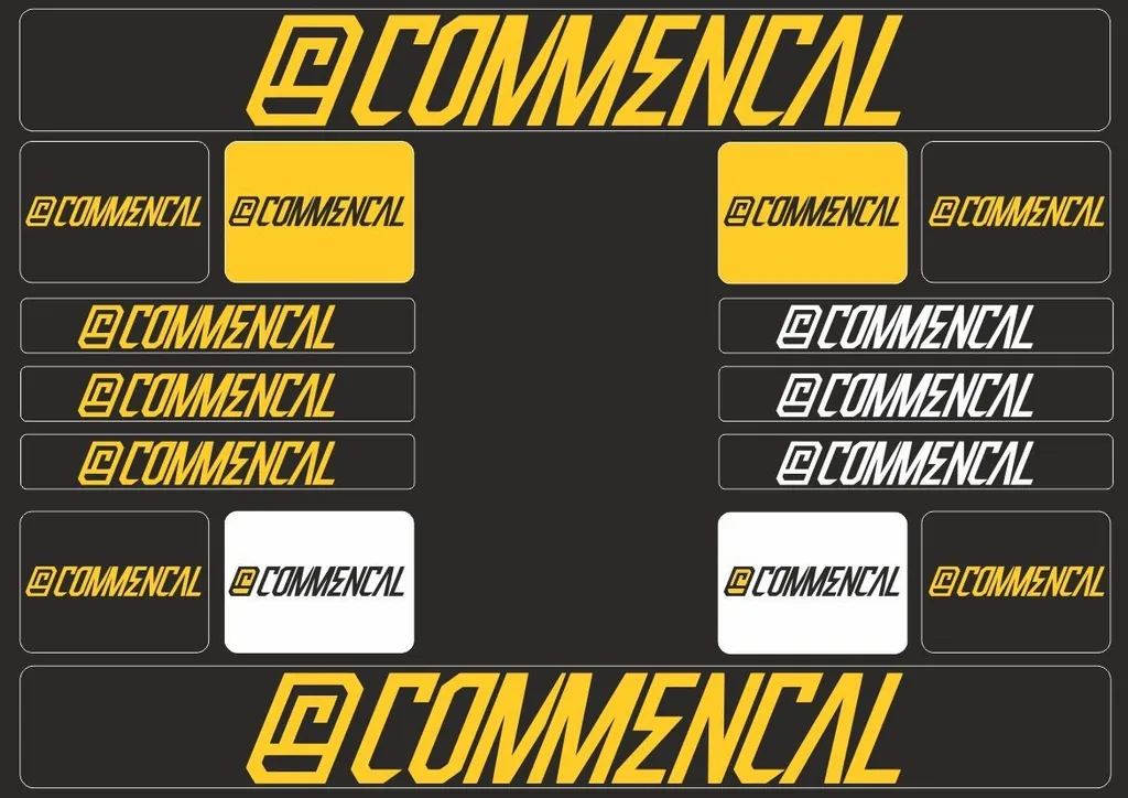 Bicycle Vinyl Frame Stickers Custom Compatible with COMMENCAL Yellow