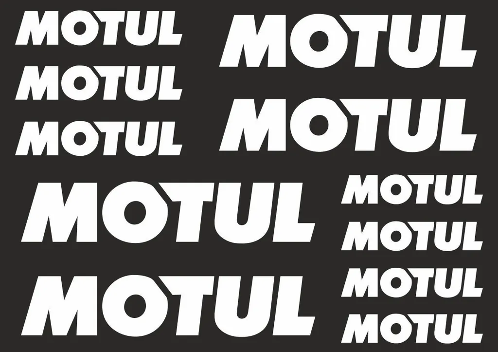 Motul Oil Decals Stickers Graphic Set Motorcycle Vinyl Adhesive 11 Pcs Black