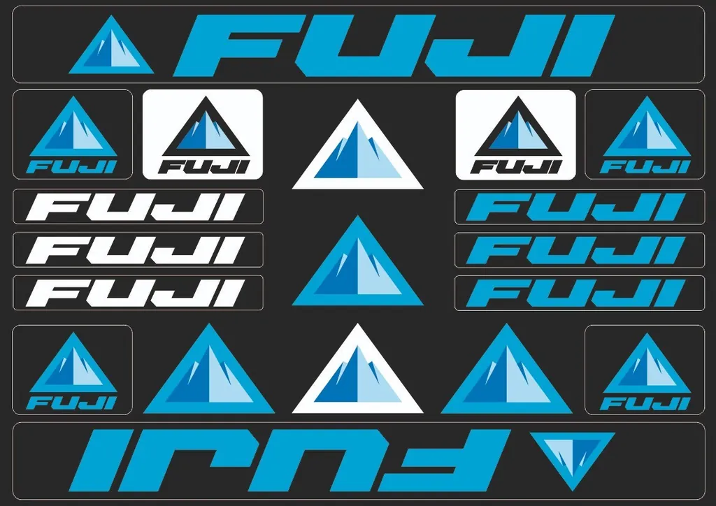 Bicycle Vinyl Frame Stickers – Compatible with FUJI Bikes – Blue