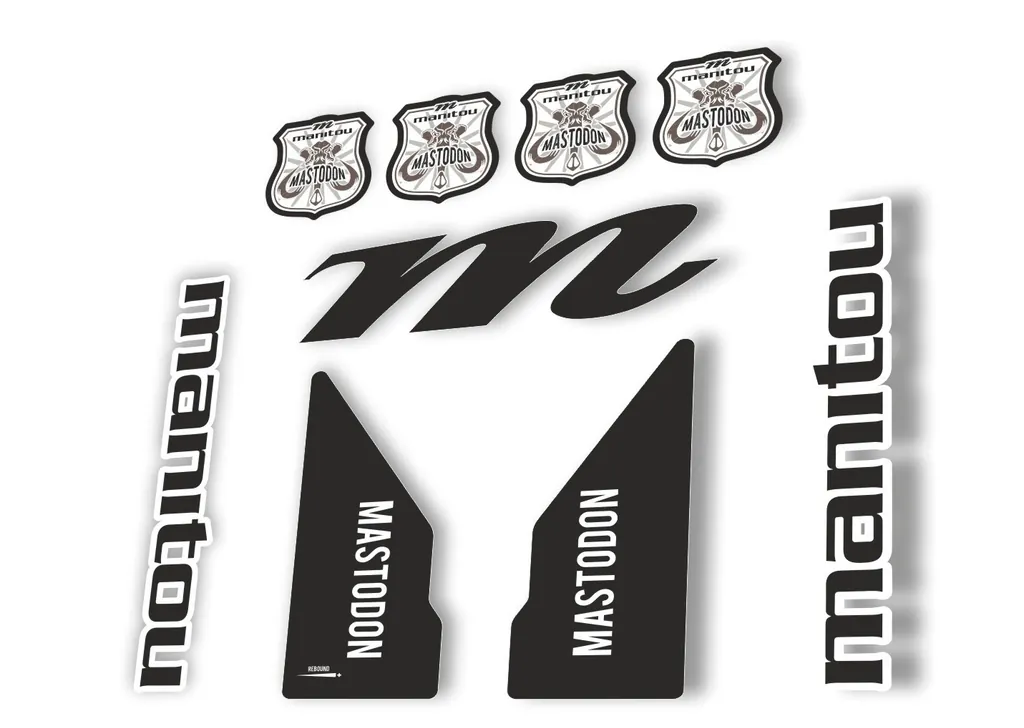 Manitou Mastadon Pro 2017 Fork Suspension Decal Kit Sticker Black