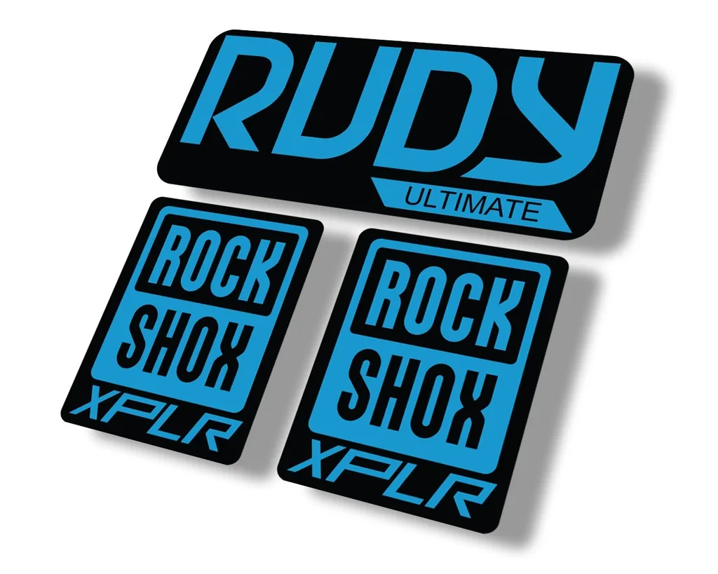 Rock Shox Rudy Ultimate XPLR Gravel Fork Decal Bike Cycling Sticker Blue