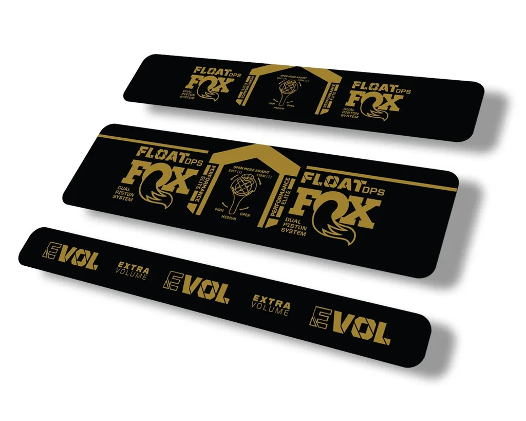 FOX Float DPS 2021 Performance Elite Rear Shock Suspension Sticker Decal Gold