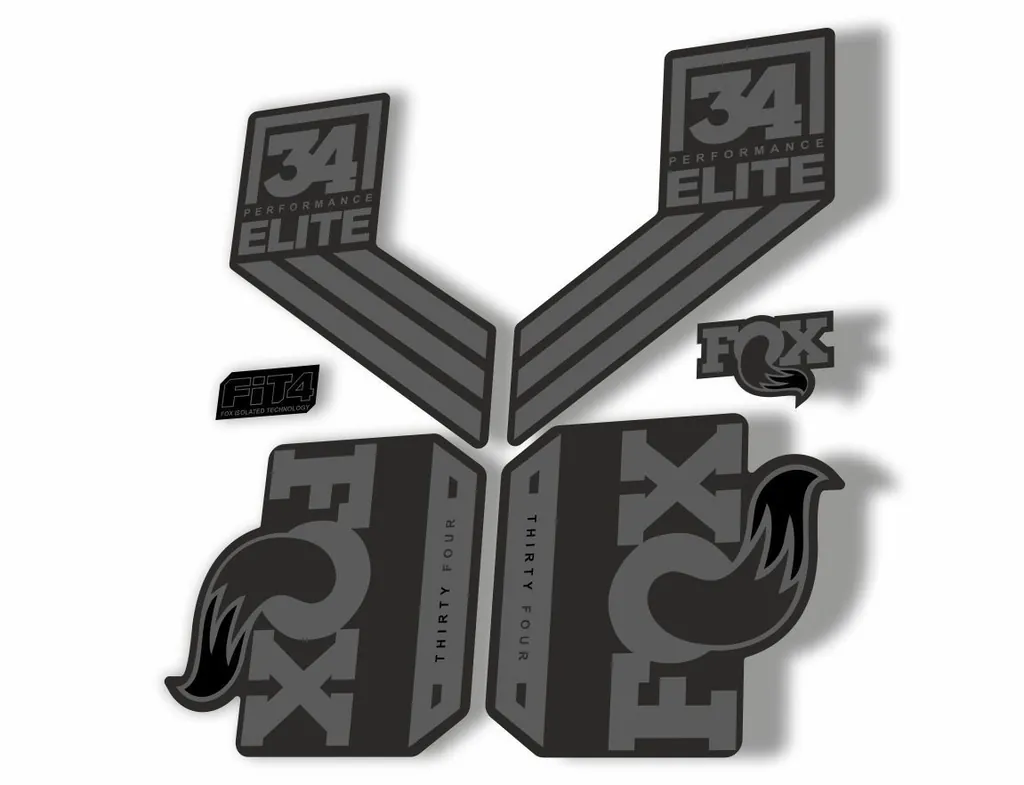 FOX 34 Elite Performance 2017-18 Fork Suspension Fctory Decal Sticker Gray