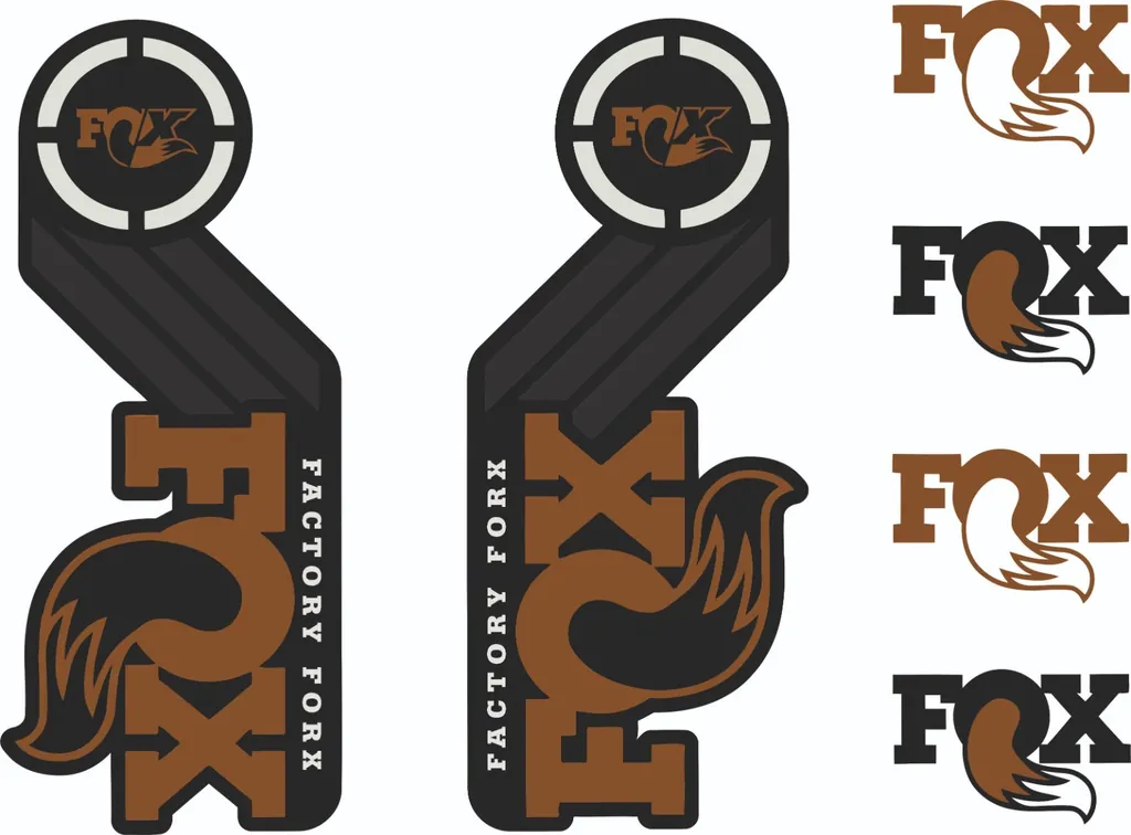 FOX Racing Shox AM Heritage Sticker Decal 2015 Kit Fork / Shock Sets Gold