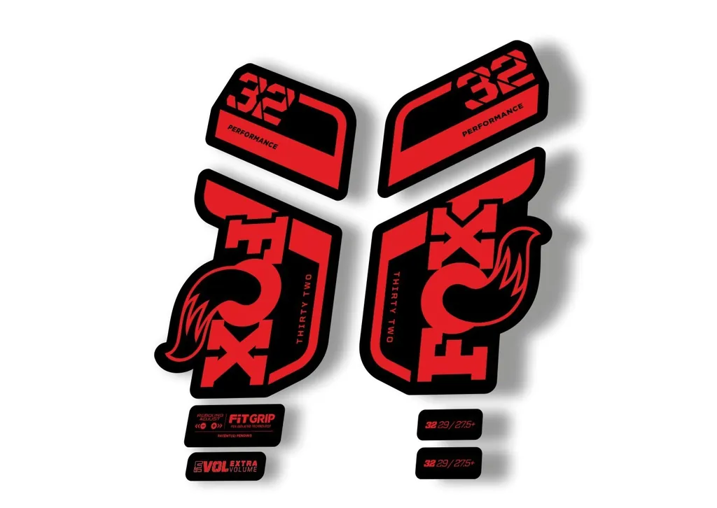 Fox 32 Performance 2021 Fork Suspension Factory Decal Sticker Adhesive Red