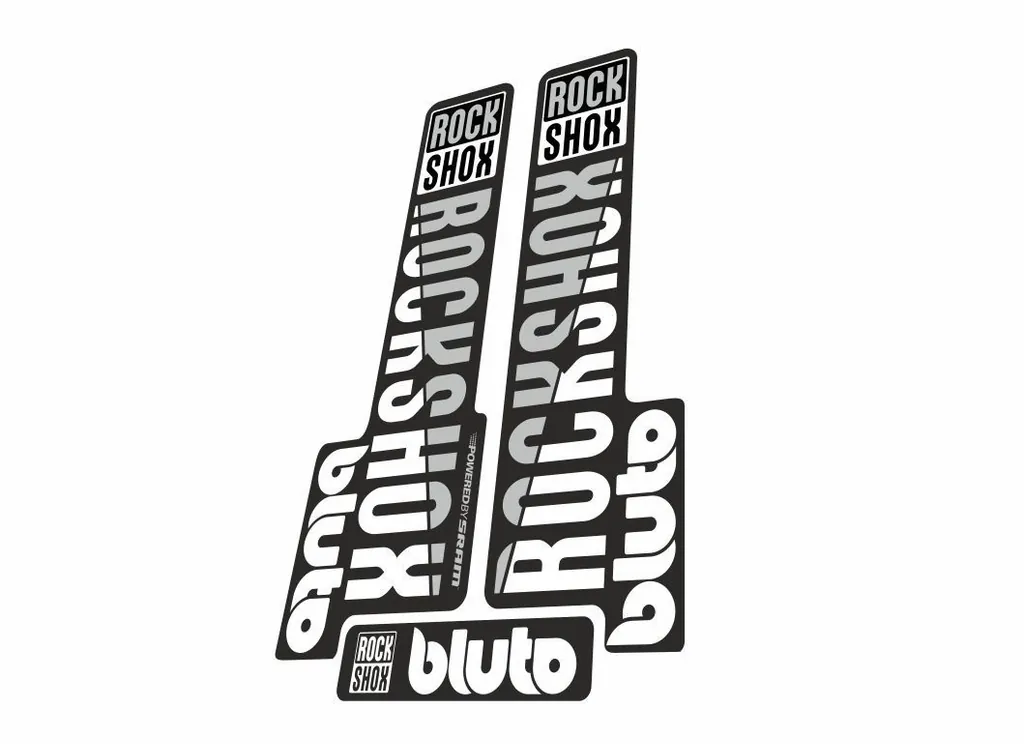 Rock Shox BLUTO 2018 Mountain Bike Cycling Decal Kit Sticker White