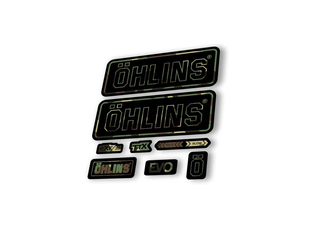 Ohlins RXF36 EVO 2018 Rear Shock Decal Mountain Bike Cycling Sticker Camo