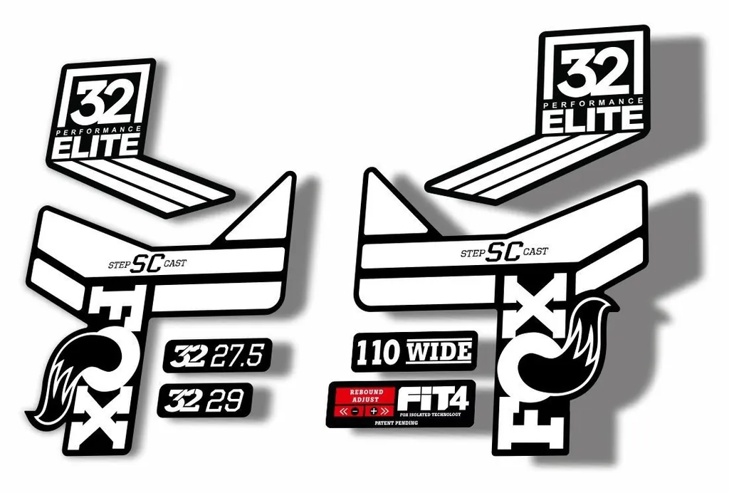 FOX 32 Step Cast SC EP  Fork Suspension Factory Decal Stickers Adhesive White