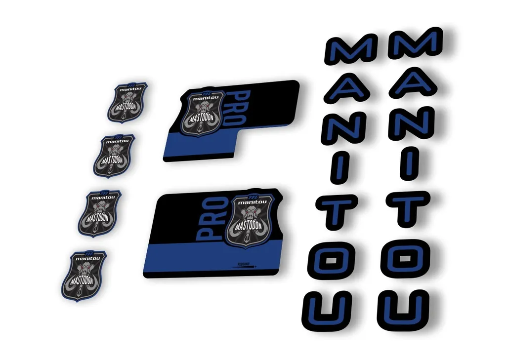 Manitou Mastadon Pro 2020 Fork Suspension Decal Kit Sticker Set Dark Blue