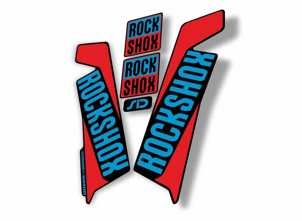 Rock Shox SID 2016-17 Mountain Bike Cycling Fork Decal Sticker Adhesiv Blue Red
