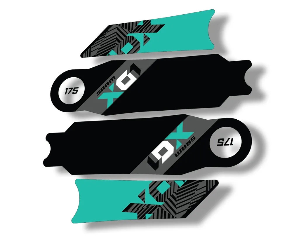 Crank Set Stickers Decals MTB Sram X01 Eagle 2018 Bicycle 2Pcs Adhesive Dolphin