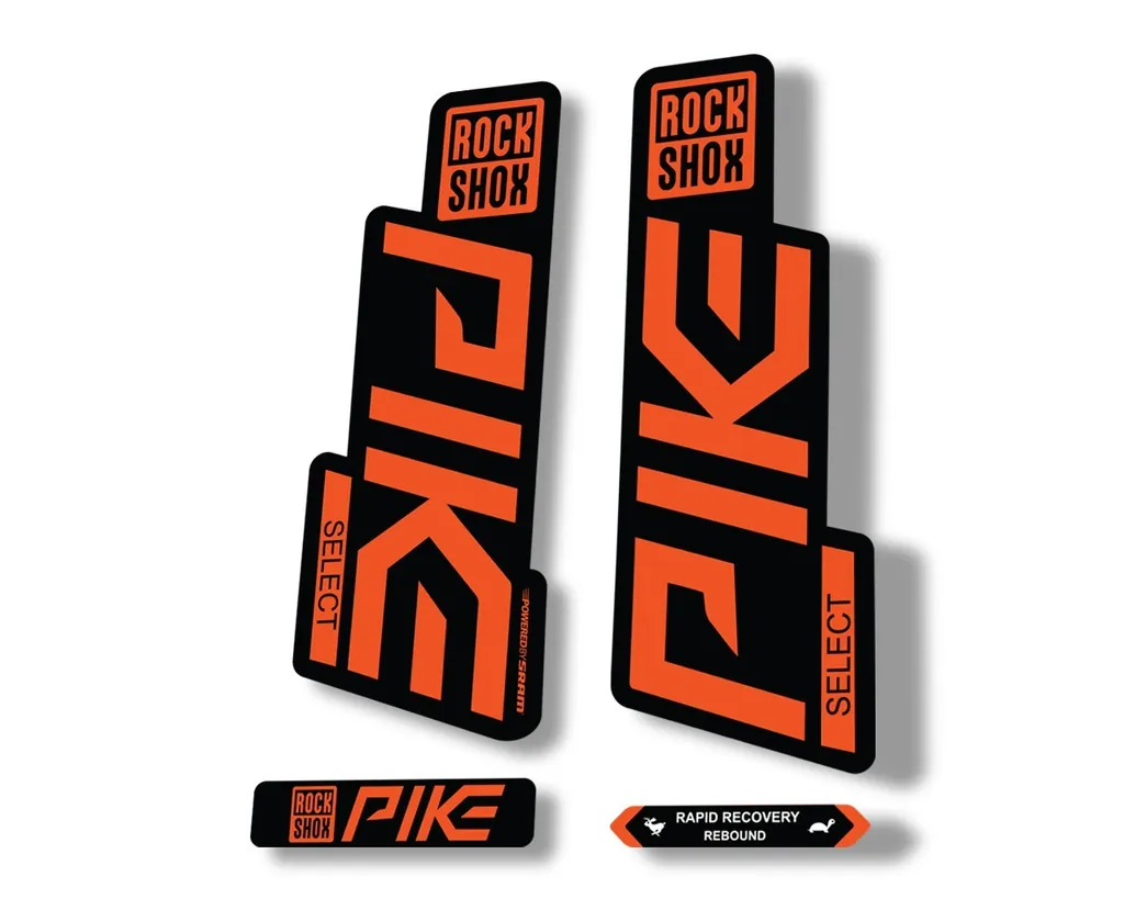 Rock Shox PIKE SELECT 2020 Fork Decal Mountain Bike Cycling Sticker Orange