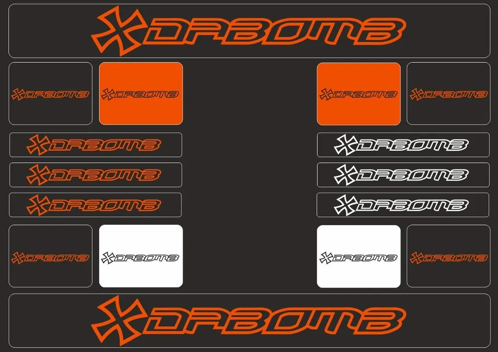 Bicycle Vinyl Frame Stickers – Compatible with DABOMB Bikes – Orange