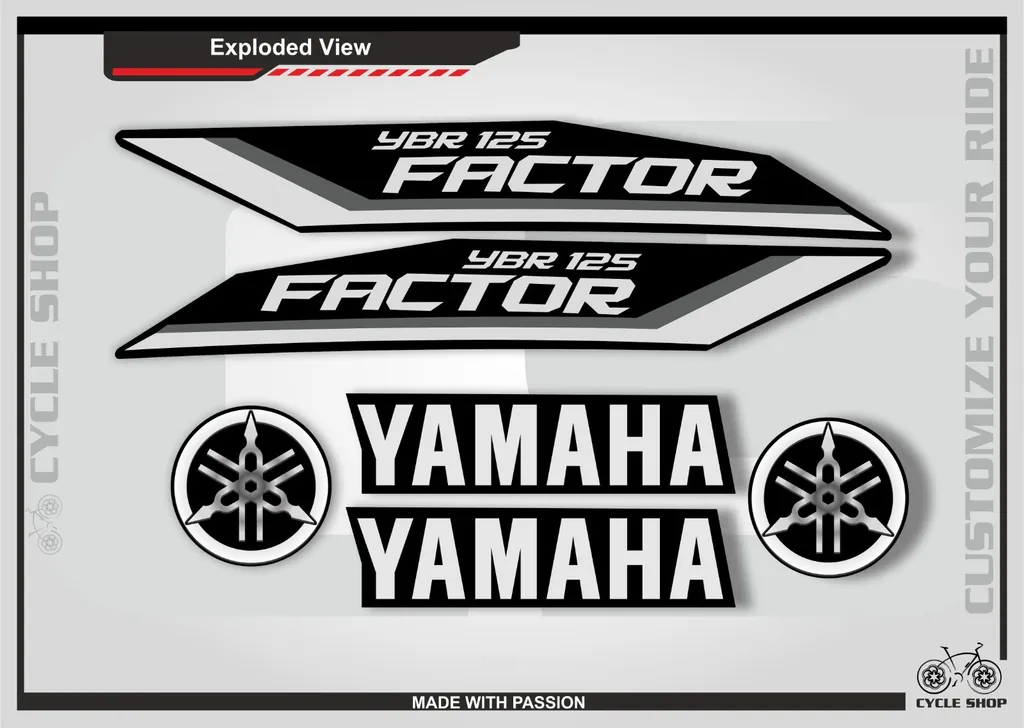 Fits Yamaha FACTOR YBR 125 Full Graphic Kit Decal Sticker Wrap Set 2011