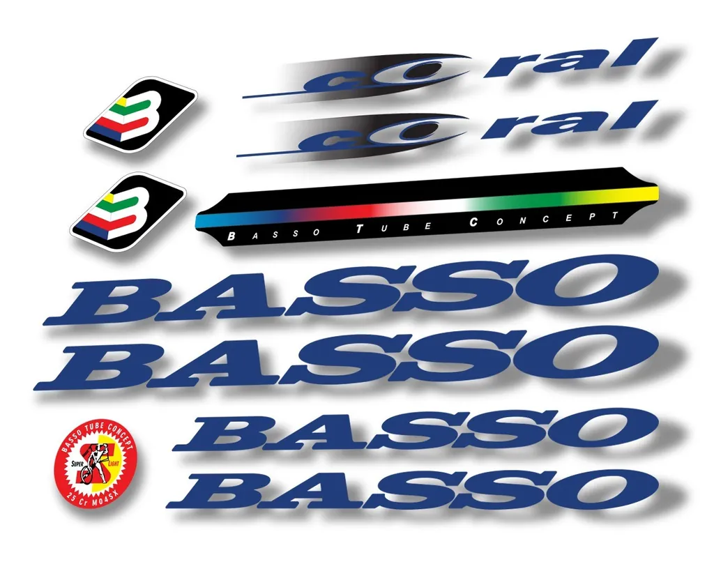 Basso Coral Frame Sticker Factory Adhesive Aufkleber Decal Dark Blue